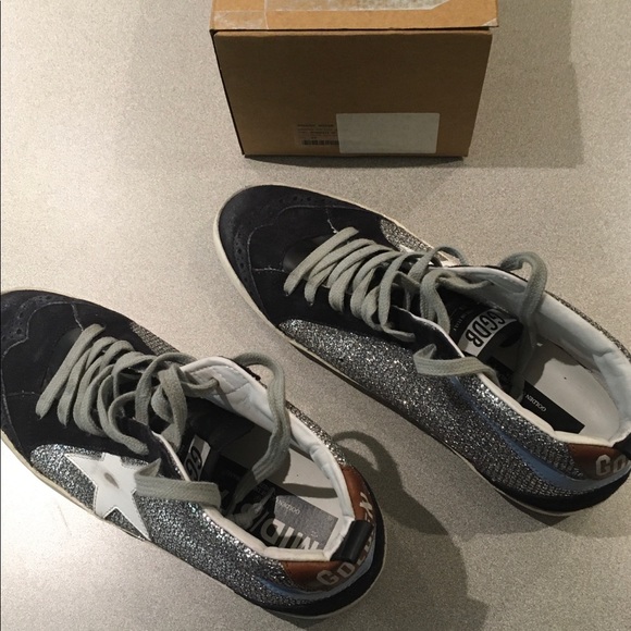 Golden Goose Mid Star Glitter/White Star Sneaker - Picture 3 of 7